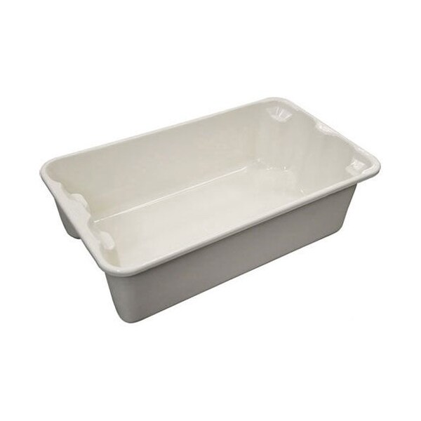 Molded Fiber Glass Tray Co Stack & Nest Storage Tote, 17-7/8 in L x 5 in H, White, Fiberglass 780208-5269 - main